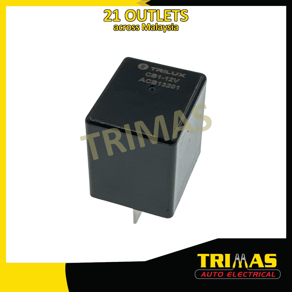 5 Pin 12V 87a Fan Horn Lamp Light Relay ACB13201 CB1-12V | Shopee Malaysia