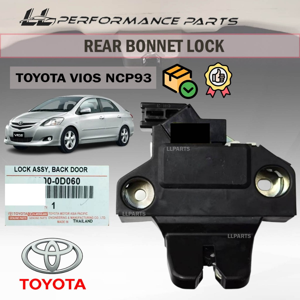 Original Toyota Vios NCP93 2008-2013 Rear Bonnet Book Lock Belakang ...