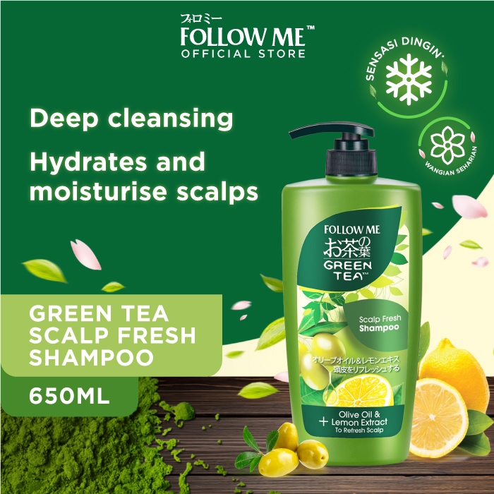 Follow Me Green Tea Shampoo (Scalp Fresh) 650ml | Shopee Malaysia