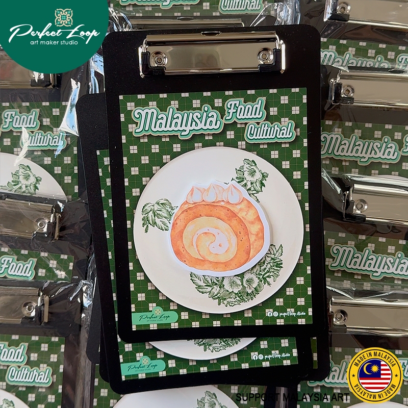 Malaysia Food Cultural Sticky Note on A5 Writing Pad Clipboard Cute ...
