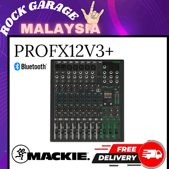 Mackie ProFX12v3 / ProFX12v3+ 12 Channel Mixer Compact USB Mixers With ...