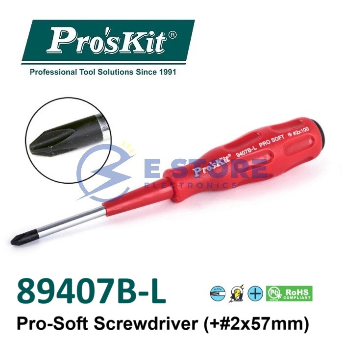 Pro'sKit 89407B-L Pro-Soft Screwdriver (#2x57mm) | Shopee Malaysia