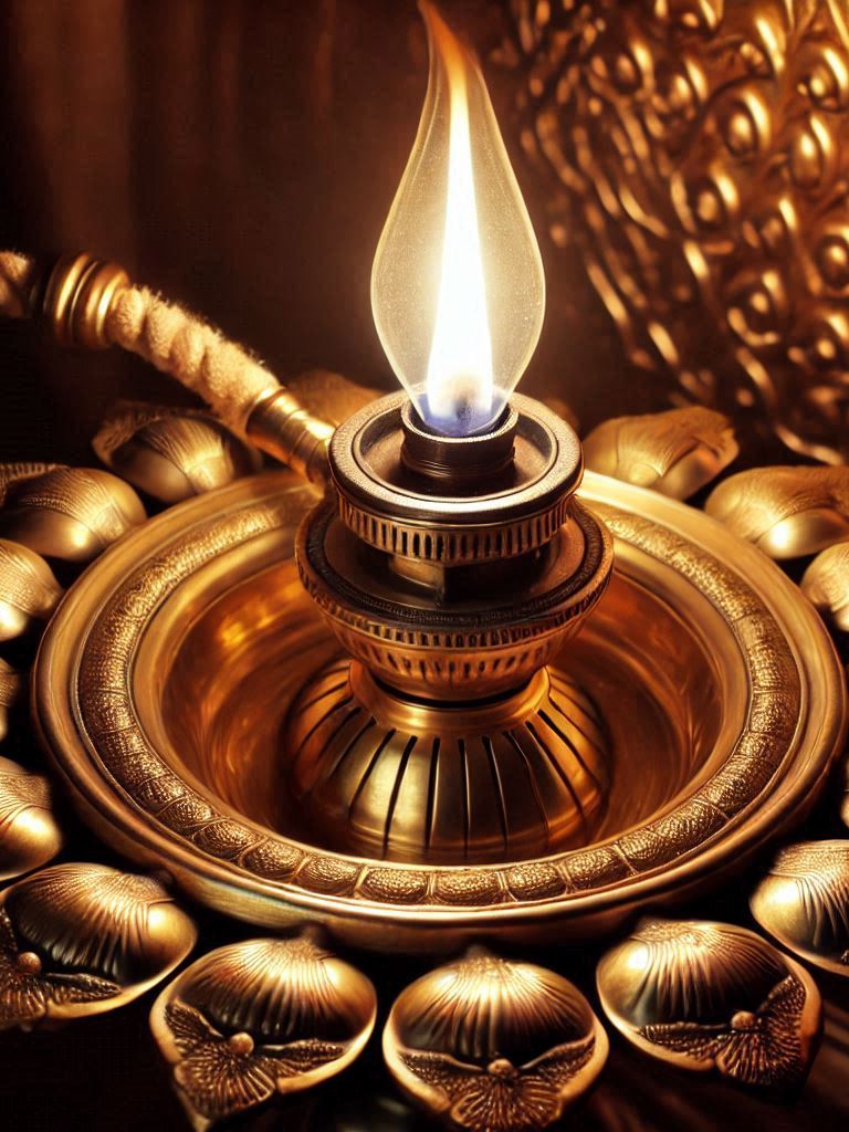Thiri Holder made of pure brass / pyramid thiri holder & round Thiri ...