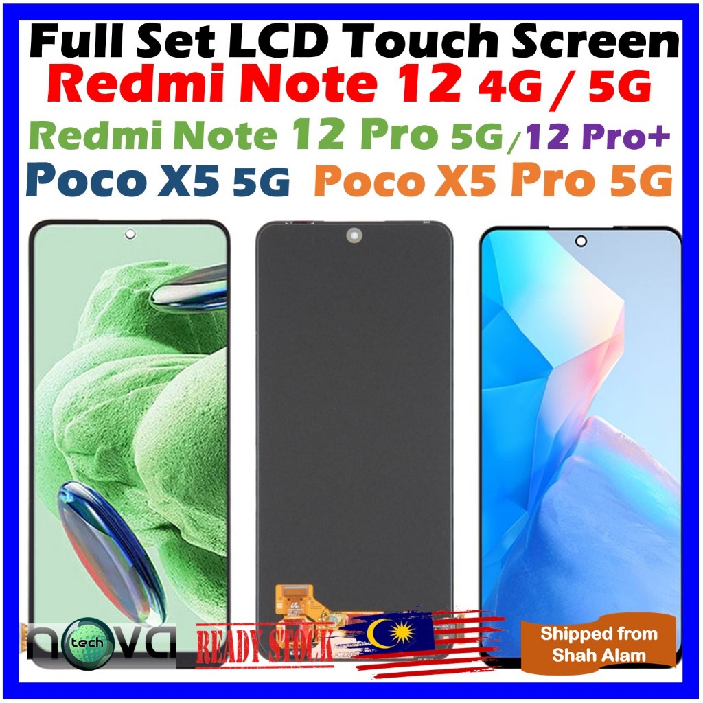 AMOLED LCD Screen Fit For Redmi Note 12 4G 5G / Redmi Note 12 Pro 5G ...