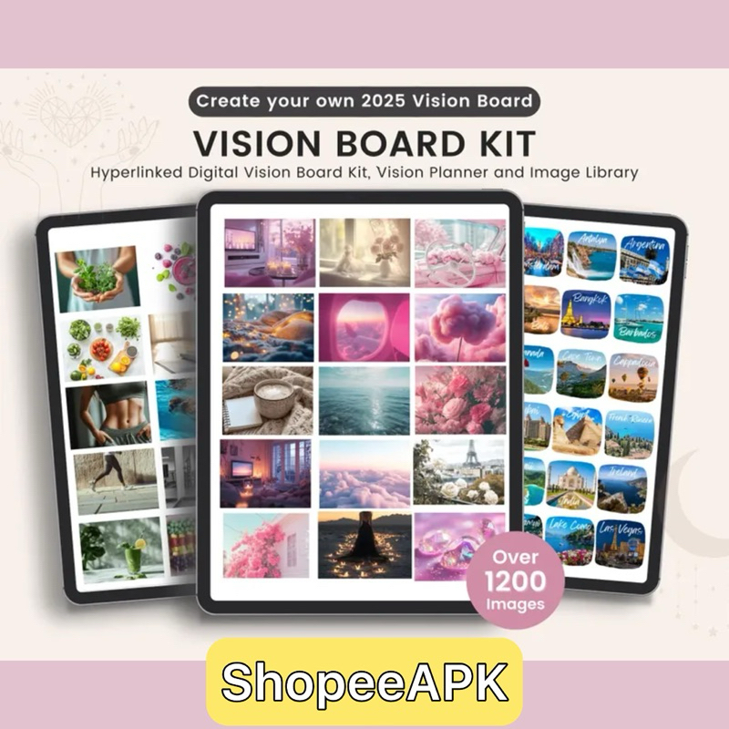 ⚡️INSTANT⚡️Vision Board Kit 2025 | Printable Vision Board with ...