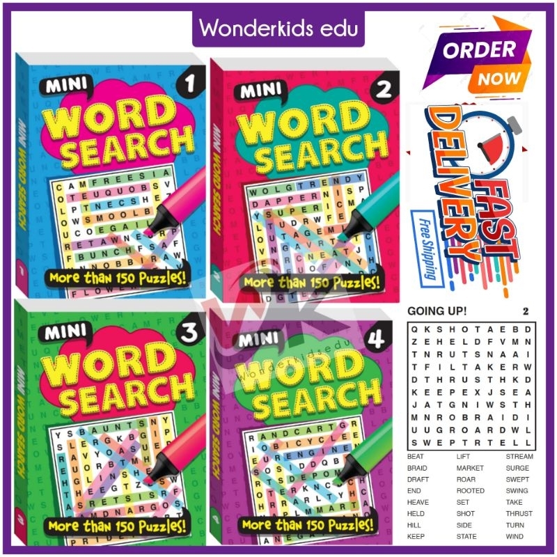 Word Search Book for Kids | Mini Word Search | Crossword Puzzle Book ...