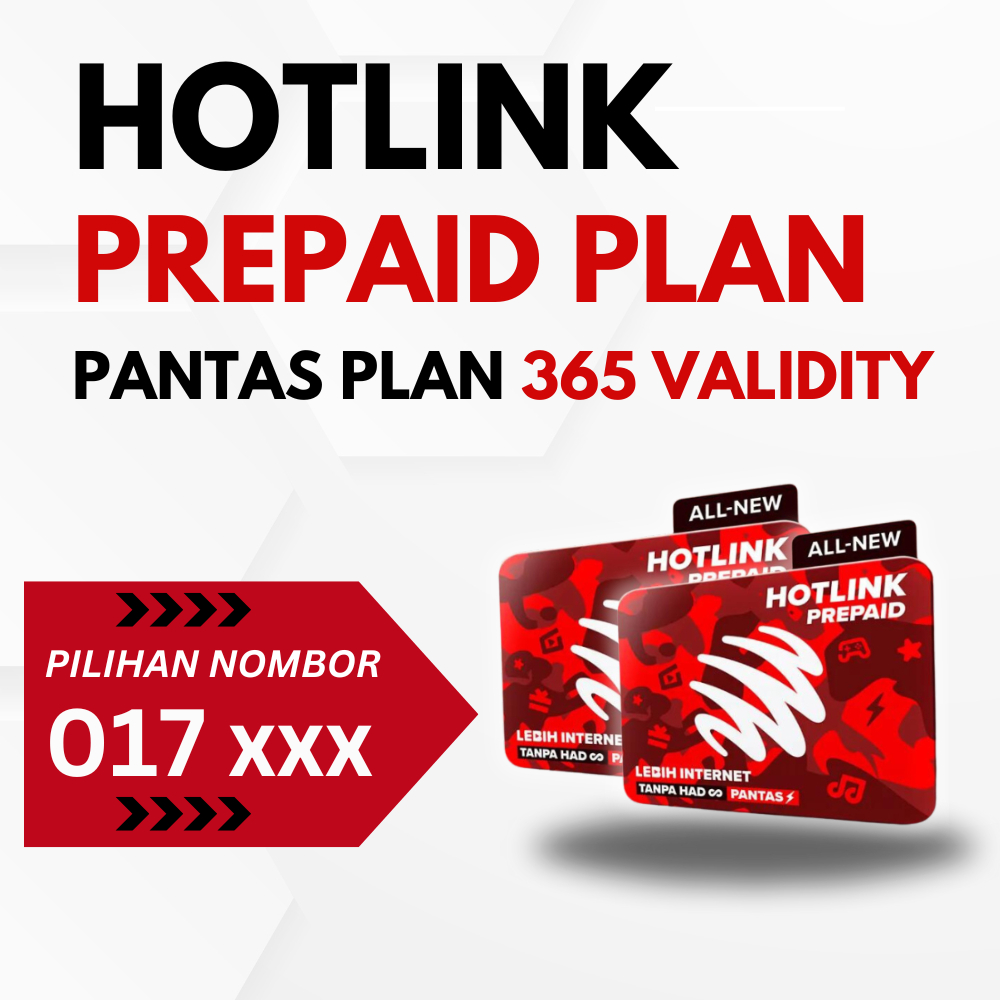 Hotlink Prepaid 5G SIM Card | Unlimited Internet | 365 Validity ...