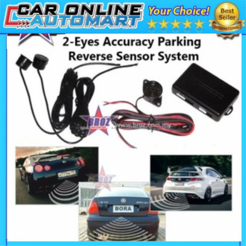 Reverse Sensor System 2-Eyes Accuracy Parking | Shopee Malaysia