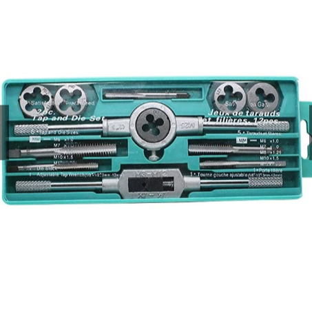 20-Piece Tap And Die Set M3-M12 - Alloy Steel Threading Tool Kit With Tap Wrench, Die Wrench & Storage Box