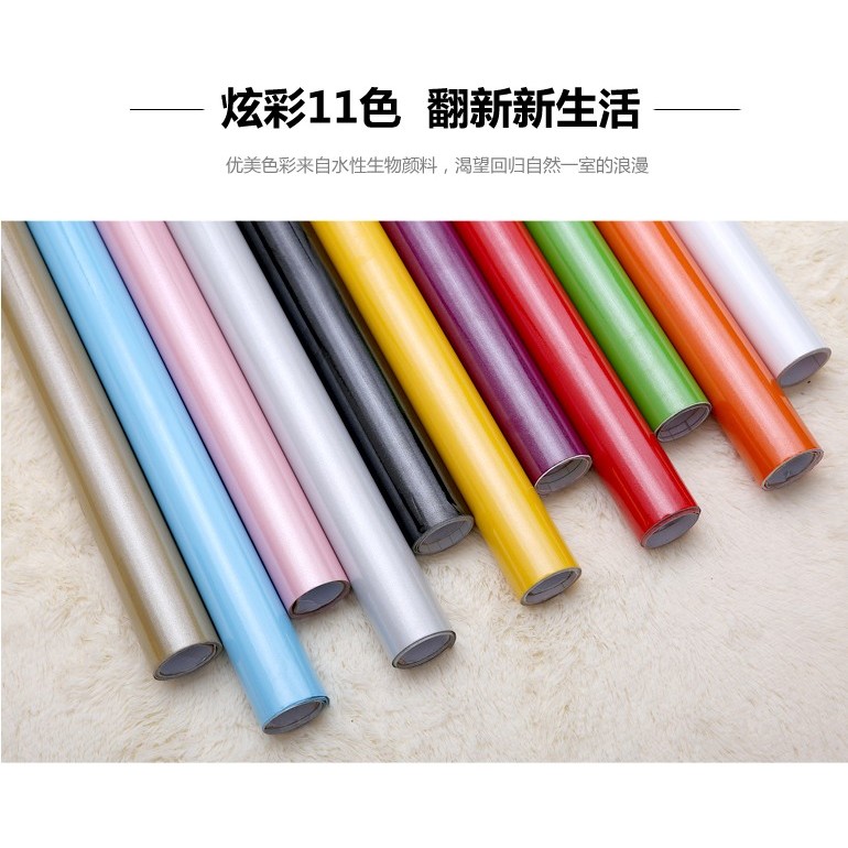 60cm x 5m Metallic Glossy Colour Wallpaper / Furniture Sticker ...