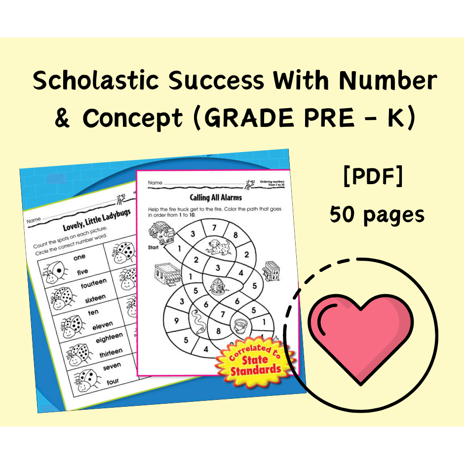 A684 – [PDF] Scholastic Success With Numbers & Concept 1-20 / 50 pages ...