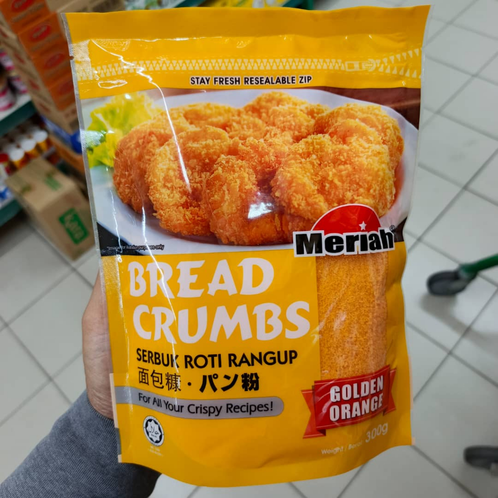 BREAD CRUMBS serbuk roti rangup Meriah GOLDEN ORANGE 300g | Shopee Malaysia