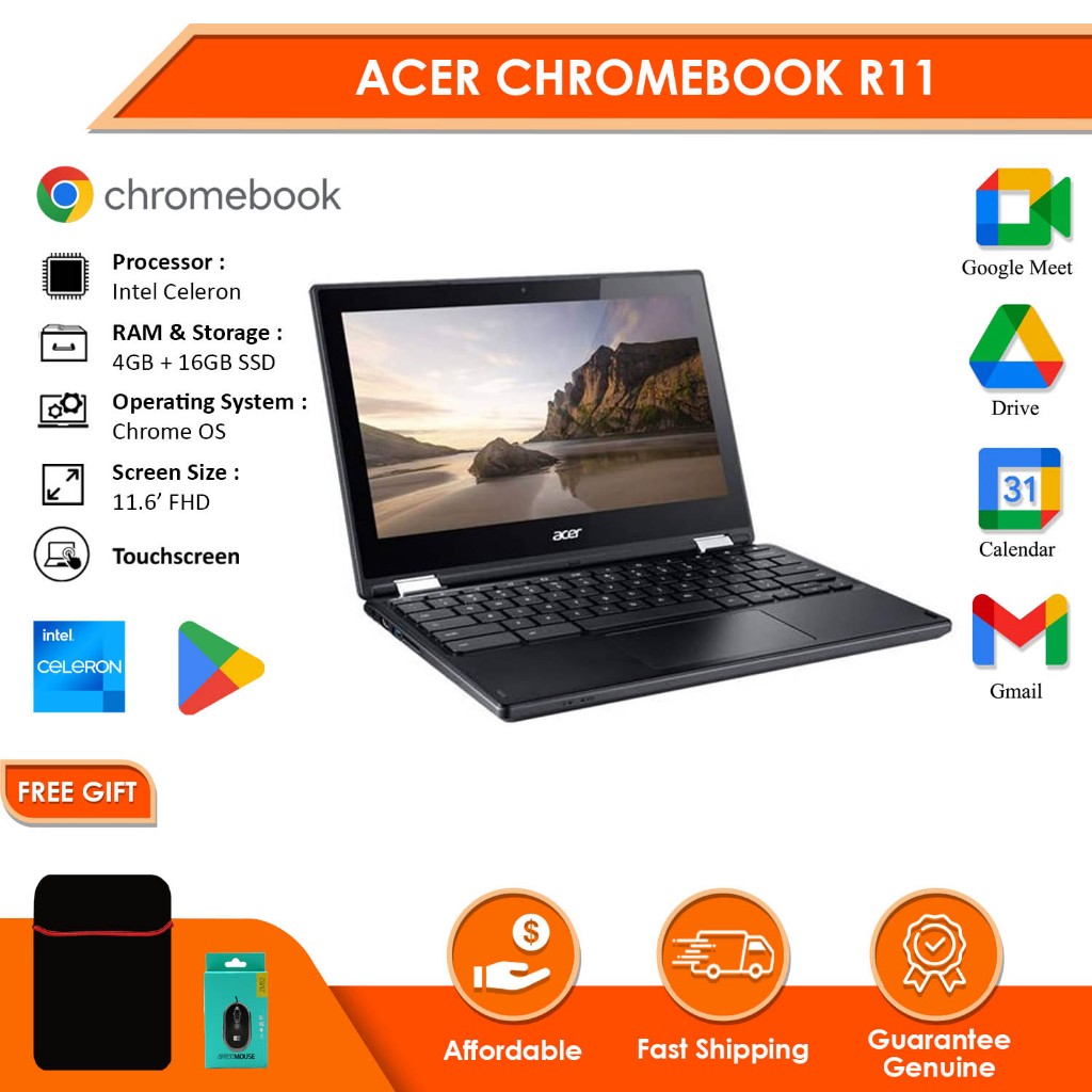 Acer Chromebook R11 - Intel Celeron - Chrome OS - 4GB RAM 16GB SSD ...