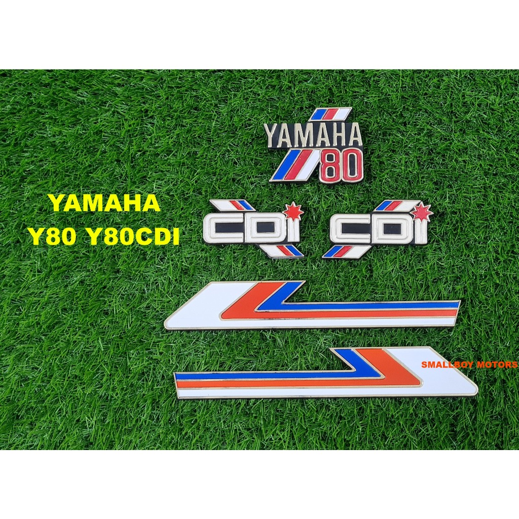 YAMAHA Y80 Y80CDI LOGO EMBLEM LEGSHIELD TANK SIDE COVER LAMBANG DEPAN ...