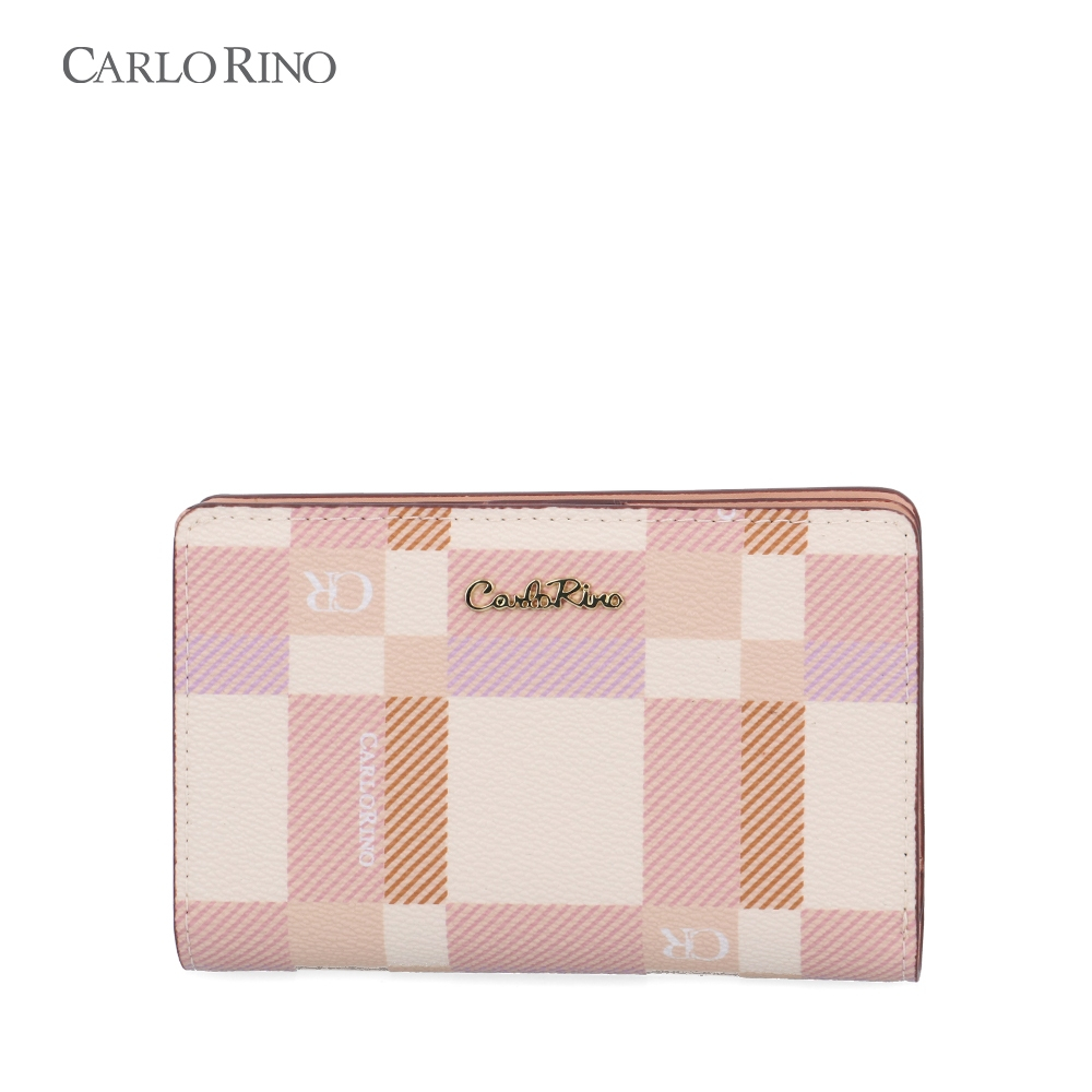 Carlo Rino CR Dainty Check 2-Fold Short Wallet II - Peach | Shopee Malaysia