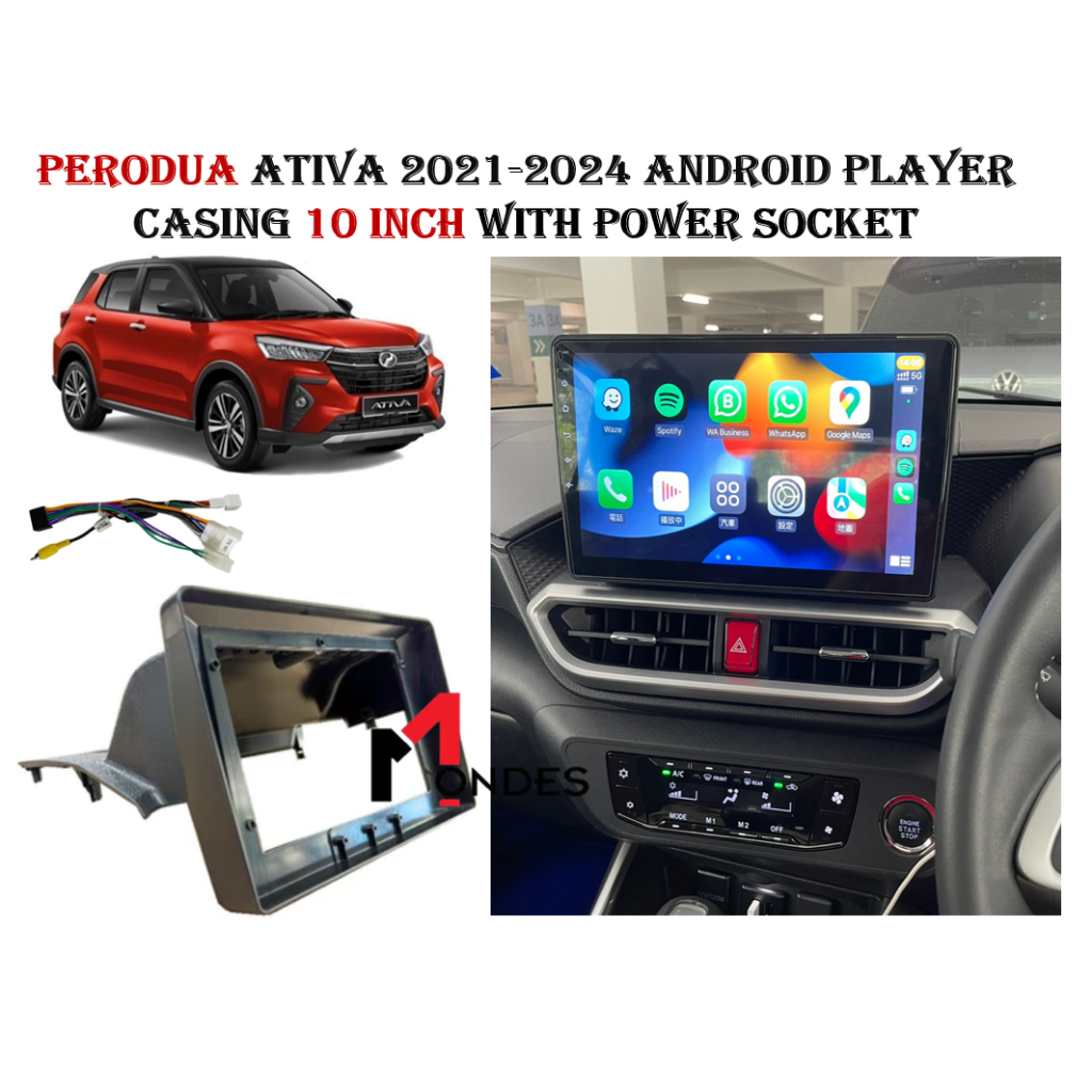 FULL COVER Perodua ATIVA 2021-2025 Android Player Casing 10