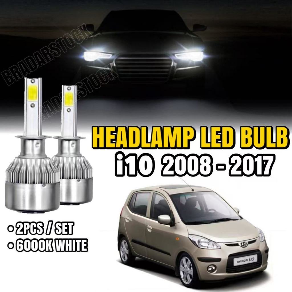 Hyundai i10 (2008-2017) LED Headlamp Light Bulb HID 6000K White Hi/Lo ...