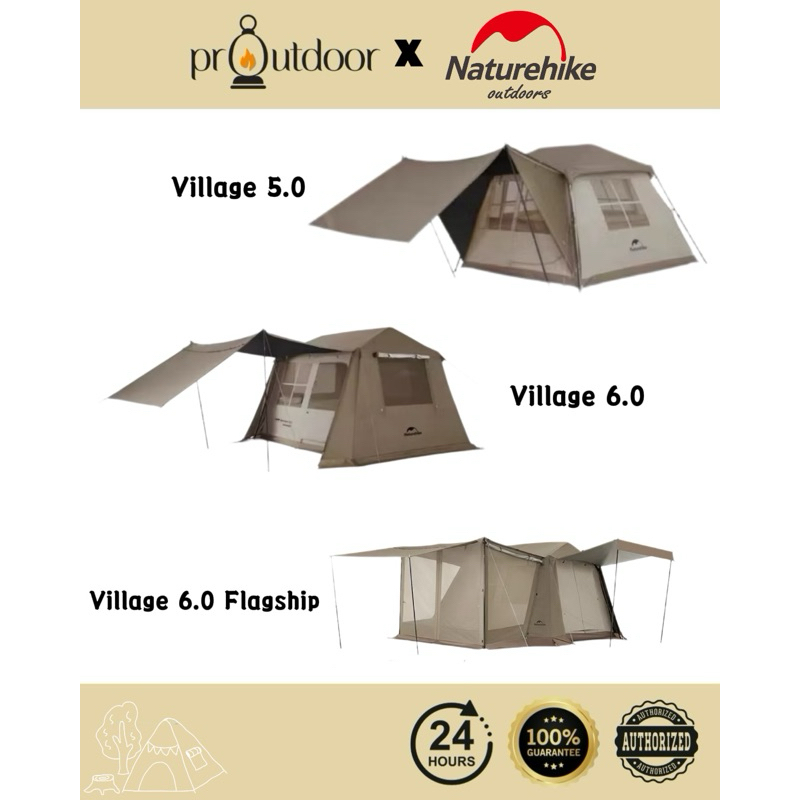 Naturehike Village 5.0/6.0 Upgraded A-Frame RidgeTent Double Layer ...