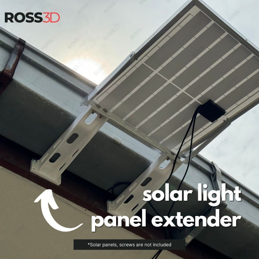 [Ross3D] Solar Light Panel Extender (20cm/25cm/30cm) / Under Gutter ...