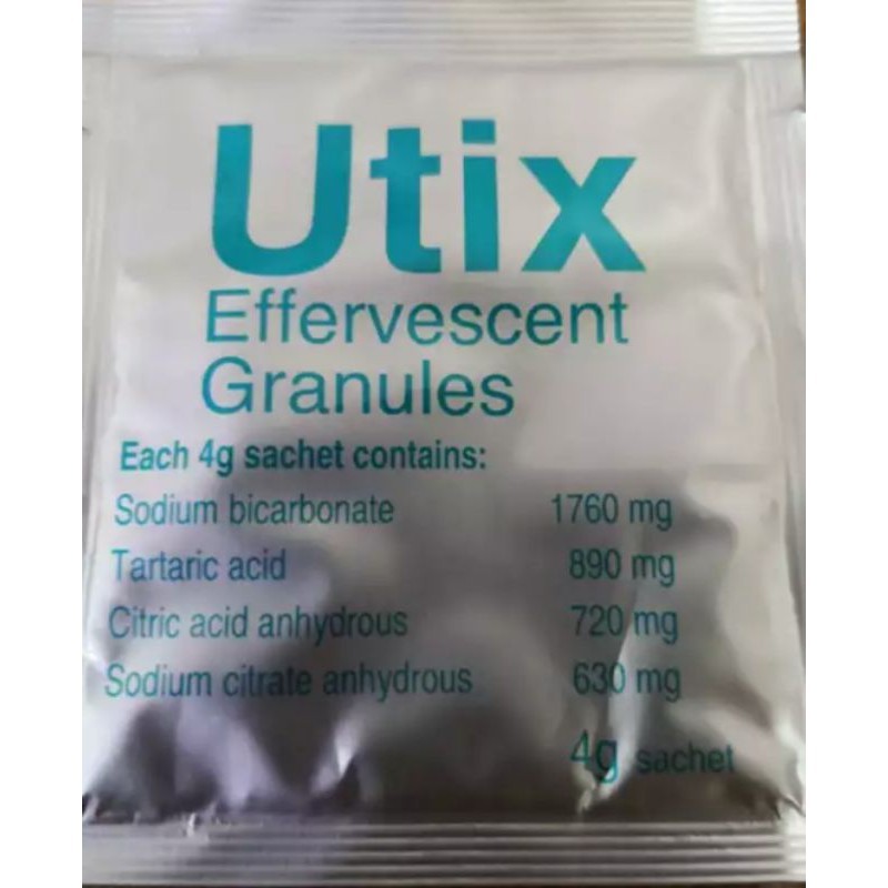 Utix Efferverscent Granules 4g Uninary Tract Infection UTI Gout Uric ...