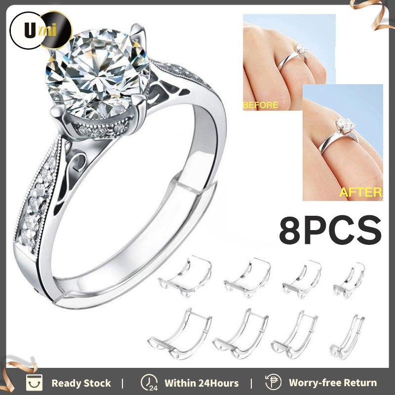 Invisible Ring Size Adjusters Set for Loose Rings 8 Pack-8 Sizes Ring ...