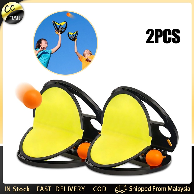 2PCS Throw Catch Ball Parent-child Toss Catch Ball Toss and Catch Ball ...