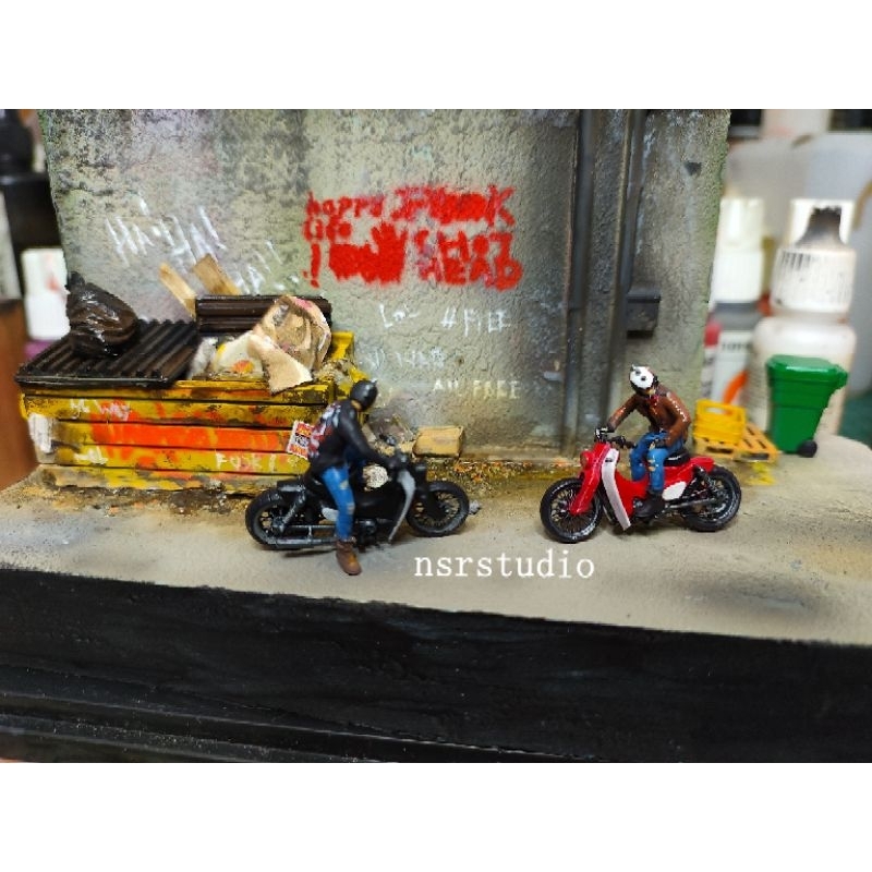 miniature scale 1/64 rider set moto | Shopee Malaysia