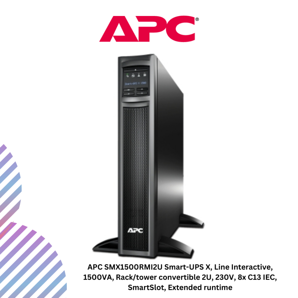 APC SMX1500RMI2U Smart-UPS X, Line Interactive, 1500VA, Rack/tower ...