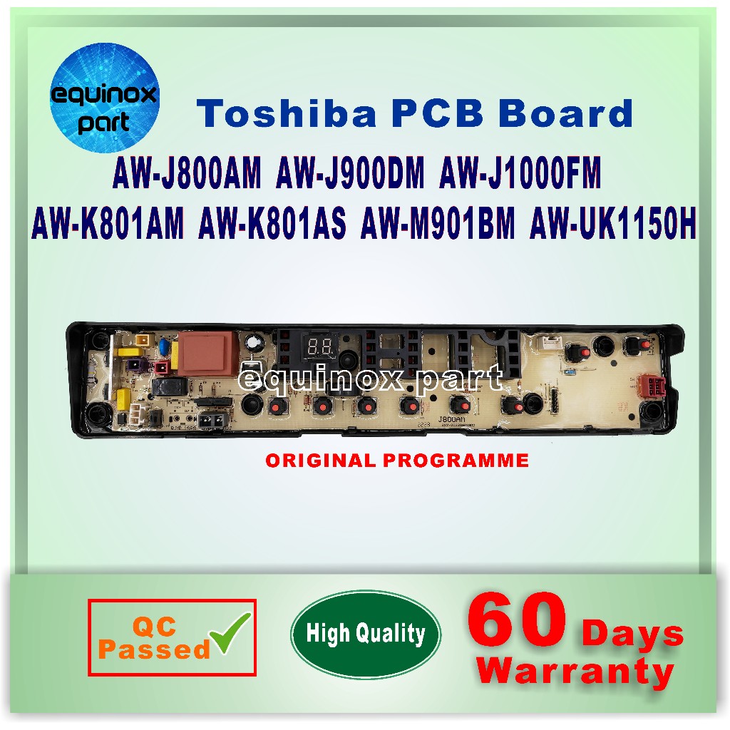 TOSHIBA AW-J800AM / AW-J900DM / AW-J1000FM PCB BOARD CONTROL