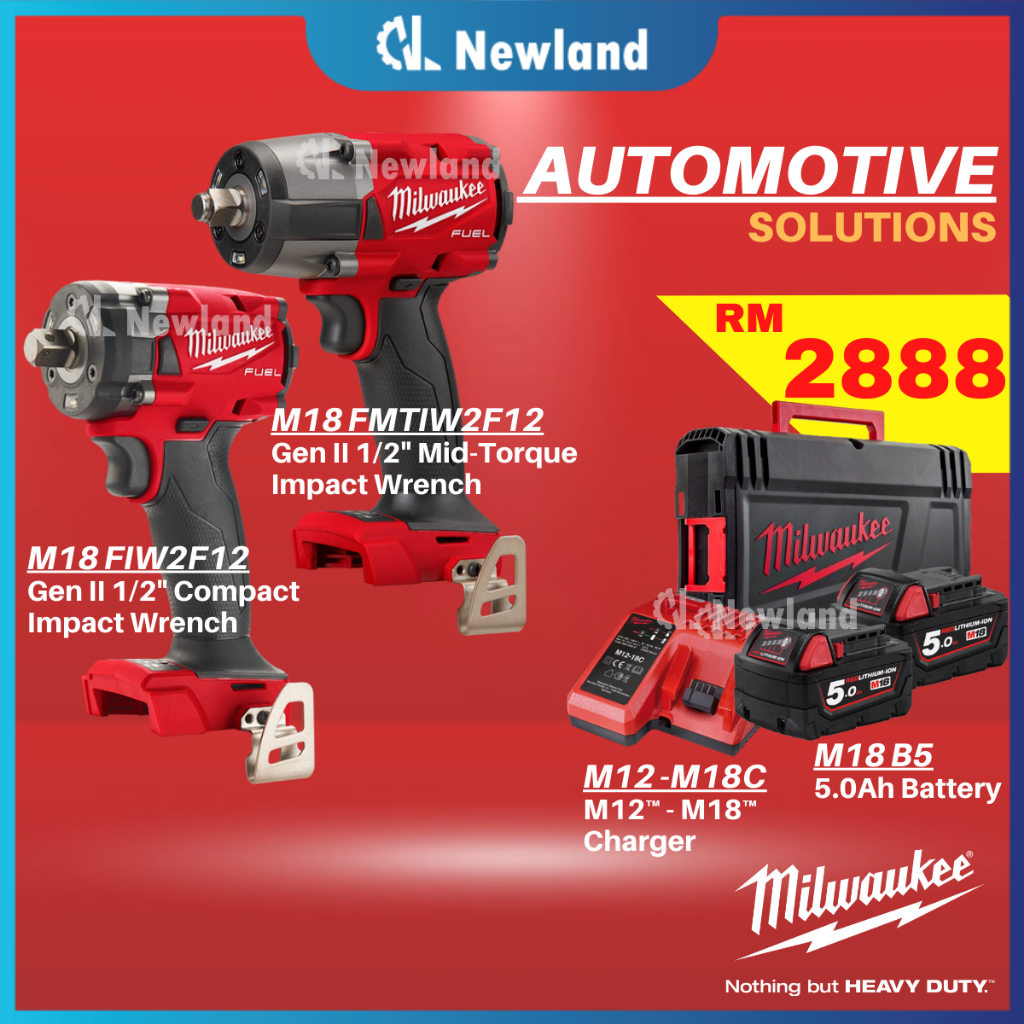 Milwaukee Automotive Combo Milwaukee Impact Wrench M18