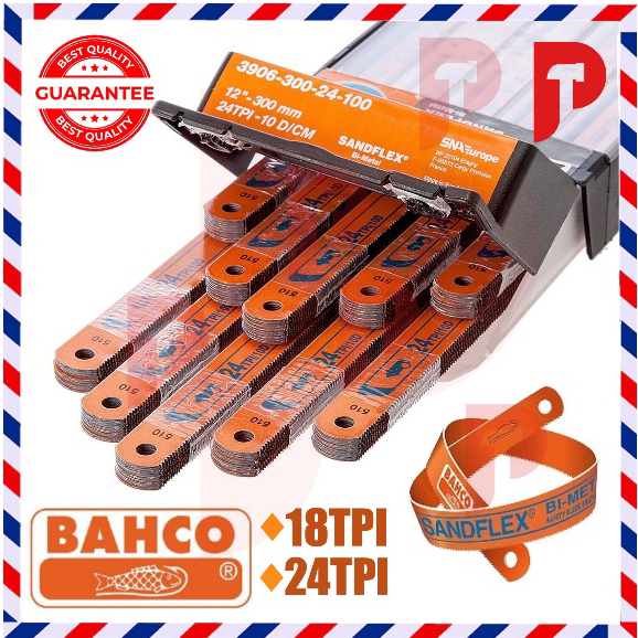 BAHCO SANDFLEX Hand Hacksaw Blades 🔥 Ready Stocks 🔥 12"/ 300mm (18TPI ...