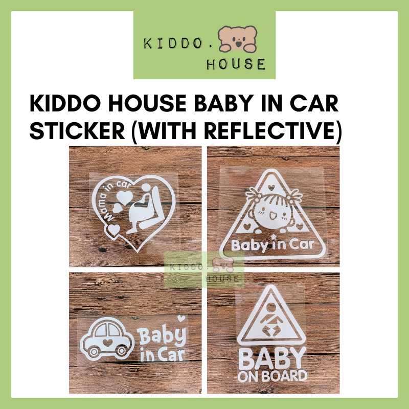 Kiddo House Baby In Car Sticker with Reflective Safety Sign Cute Car ...