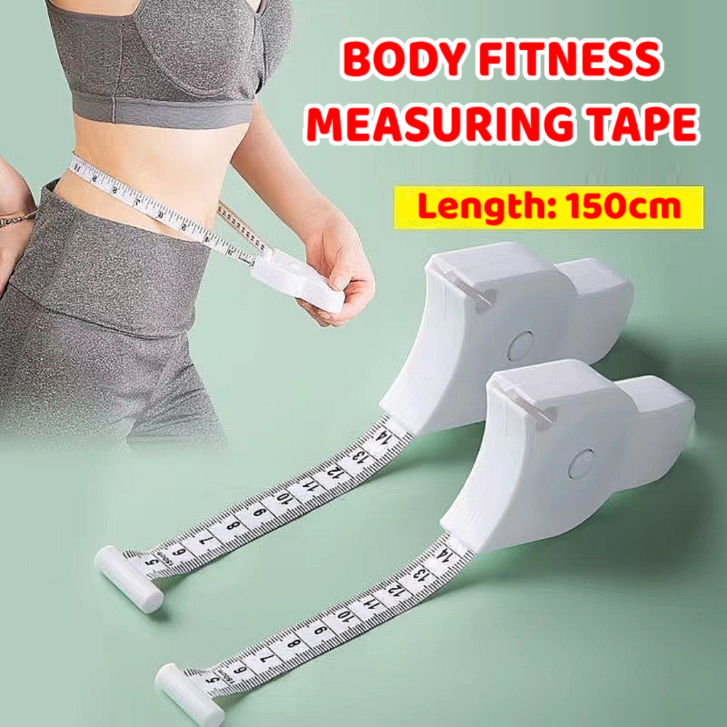 Portable Retractable Body Measuring Fitness Tape Y Shape Handle Waist ...