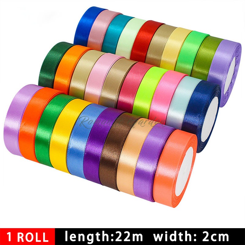 22M 2CM Satin Ribbon Riben Reben Ribben Satin Organza Gift Flower ...