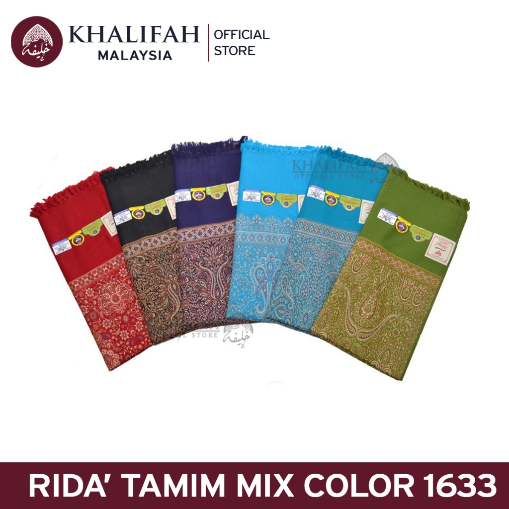 RIDA' TAMIM MIX COLOR 1633/RIDA/RIDAK KASHMIRI BERCORAK DELUXE, SHAWL ...