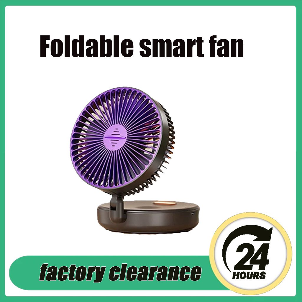Rechargeable Fan Mini Fan Folding Intelligent Fan Desktop Fan (5000mAh ...
