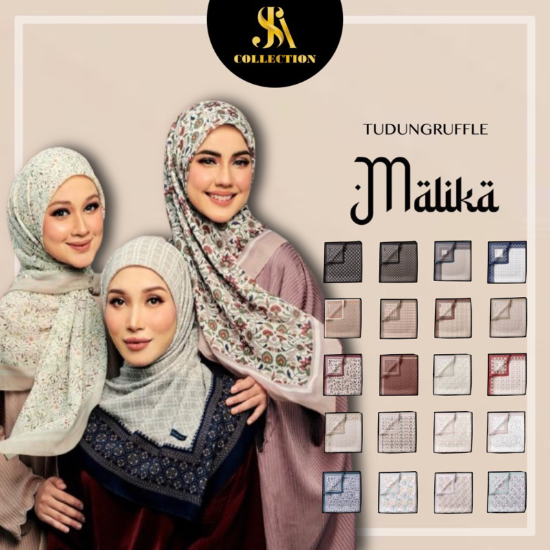 TUDUNG RUFFLE MALIKA | TUDUNG BAWAL COTTON | BIDANG 45 | Shopee Malaysia