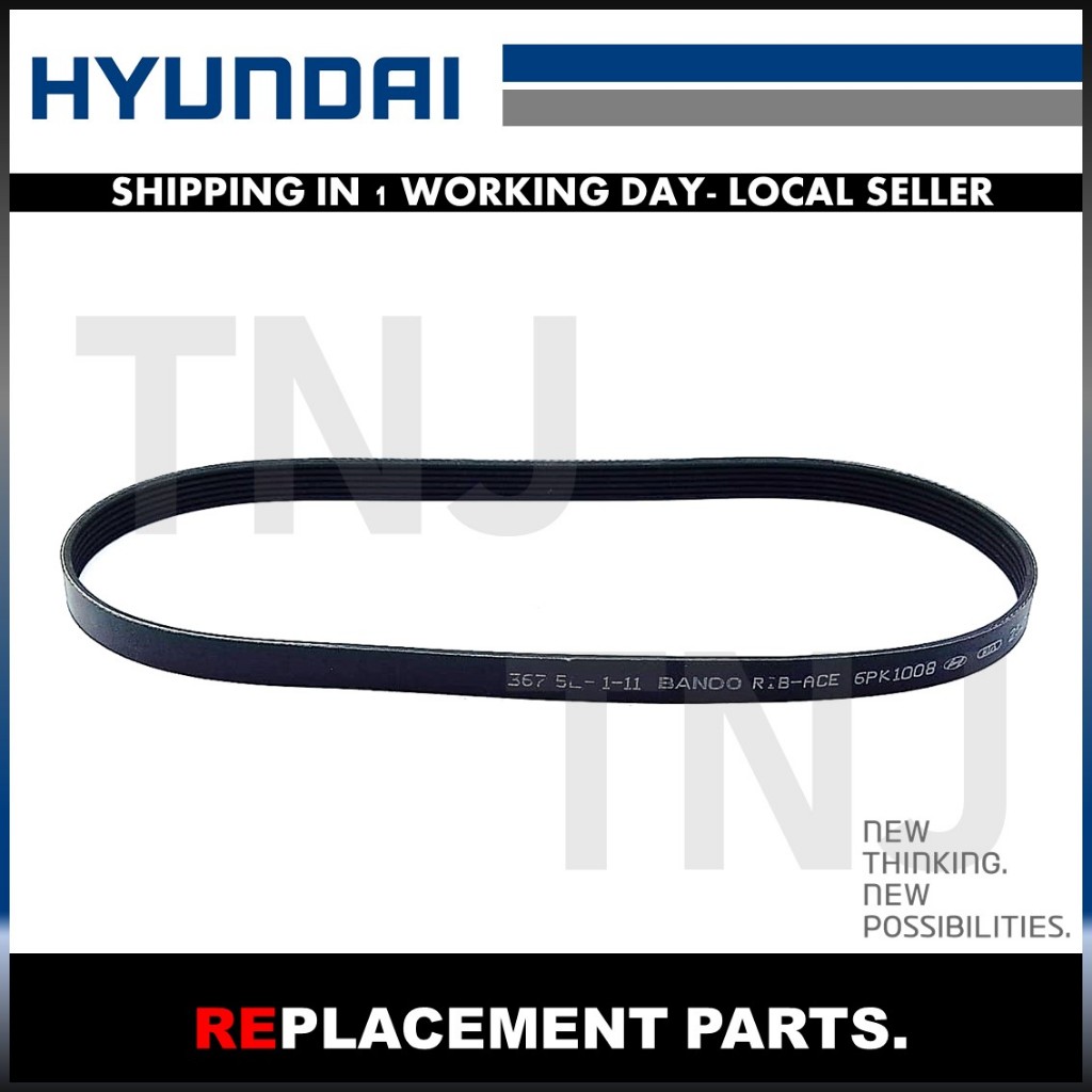 Serpentine Drive Belt V-Ribbed 25212-2GGA1 For 2015-2020 Hyundai Kia 2.0L 2.4L