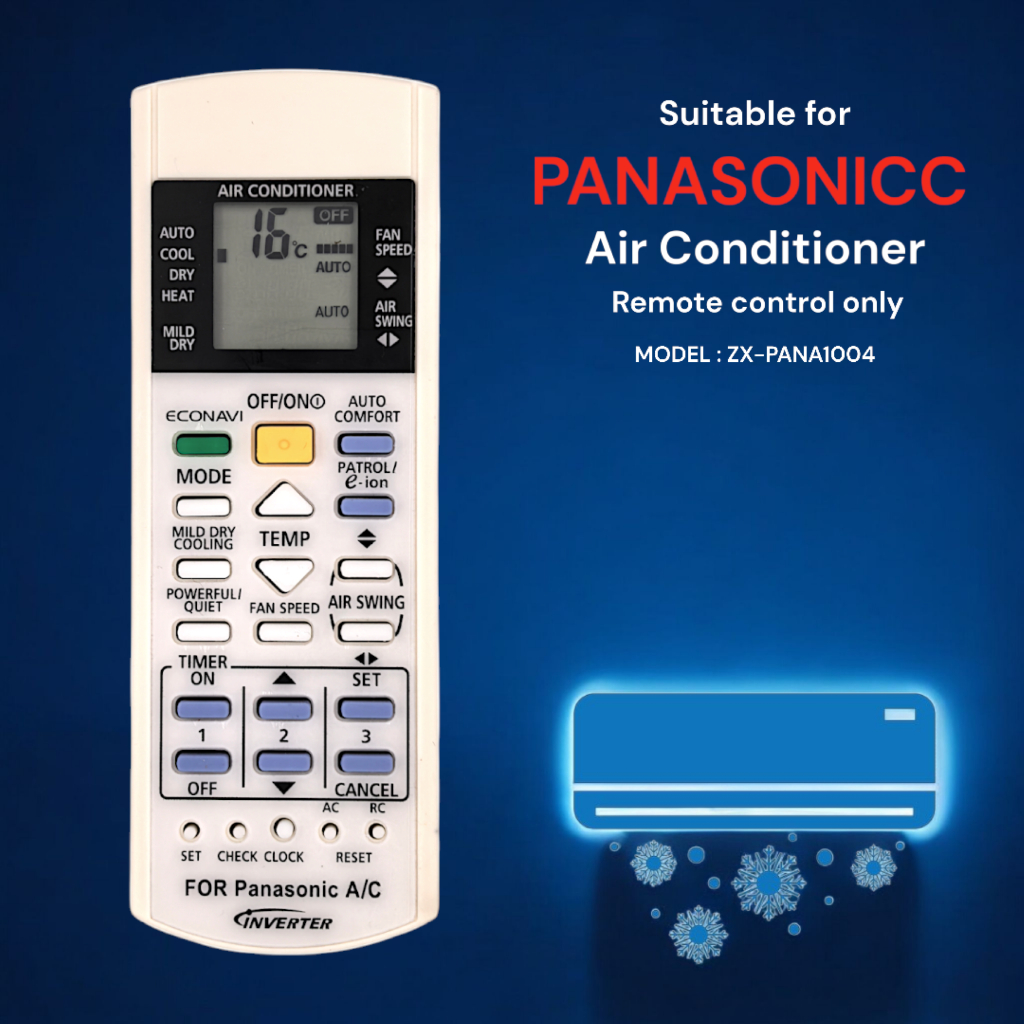 PANASONICC UNIVERSAL EASY SETTING AIR COND AIR CONDITIONER REMOTE ...