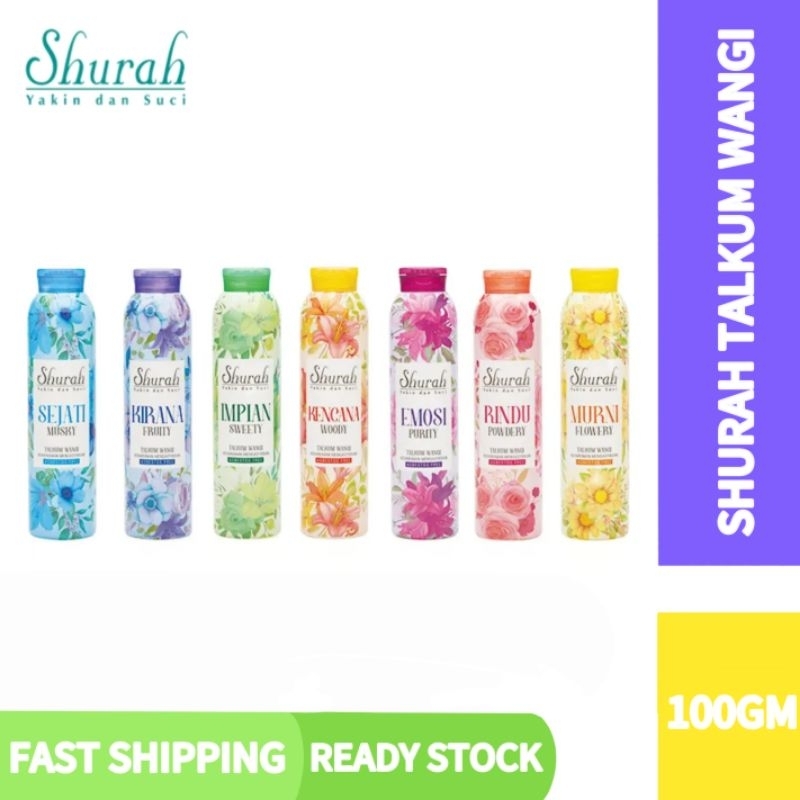 (READY STOCK)SHURAH TALKUM WANGI 100GM | Shopee Malaysia