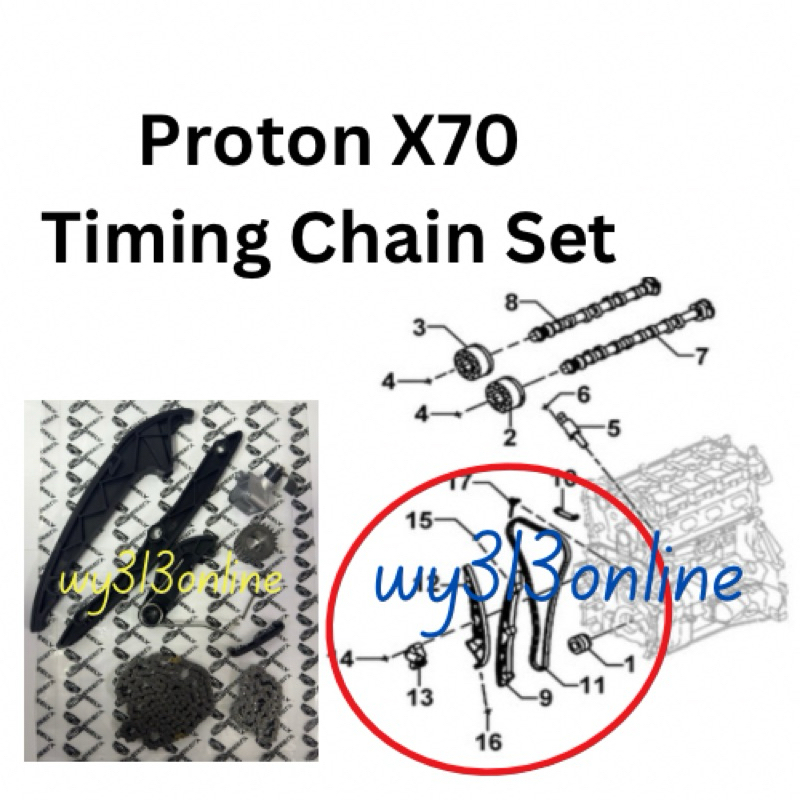 Original Proton X70 Timing Chain Kit | Shopee Malaysia
