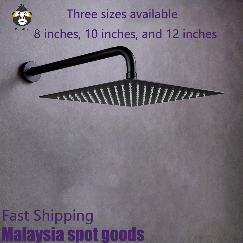 Special offer 8 10 12 Inch Black shower Ultra Thin 201 Stainless Steel ...
