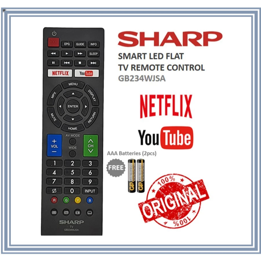 100% Genuine Original Sharp Youtube Netflix Smart LED Flat Panel TV ...