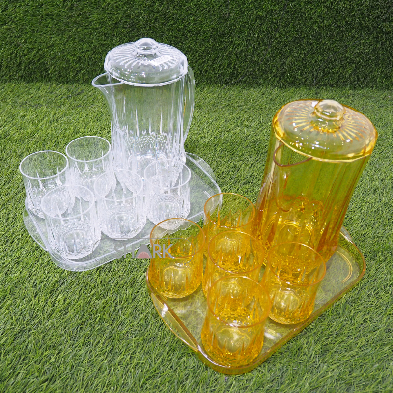 3538 8 Pcs Brocca Set 2L Crystal Jug Bekas Minuman Raya Kenduri Crystal ...
