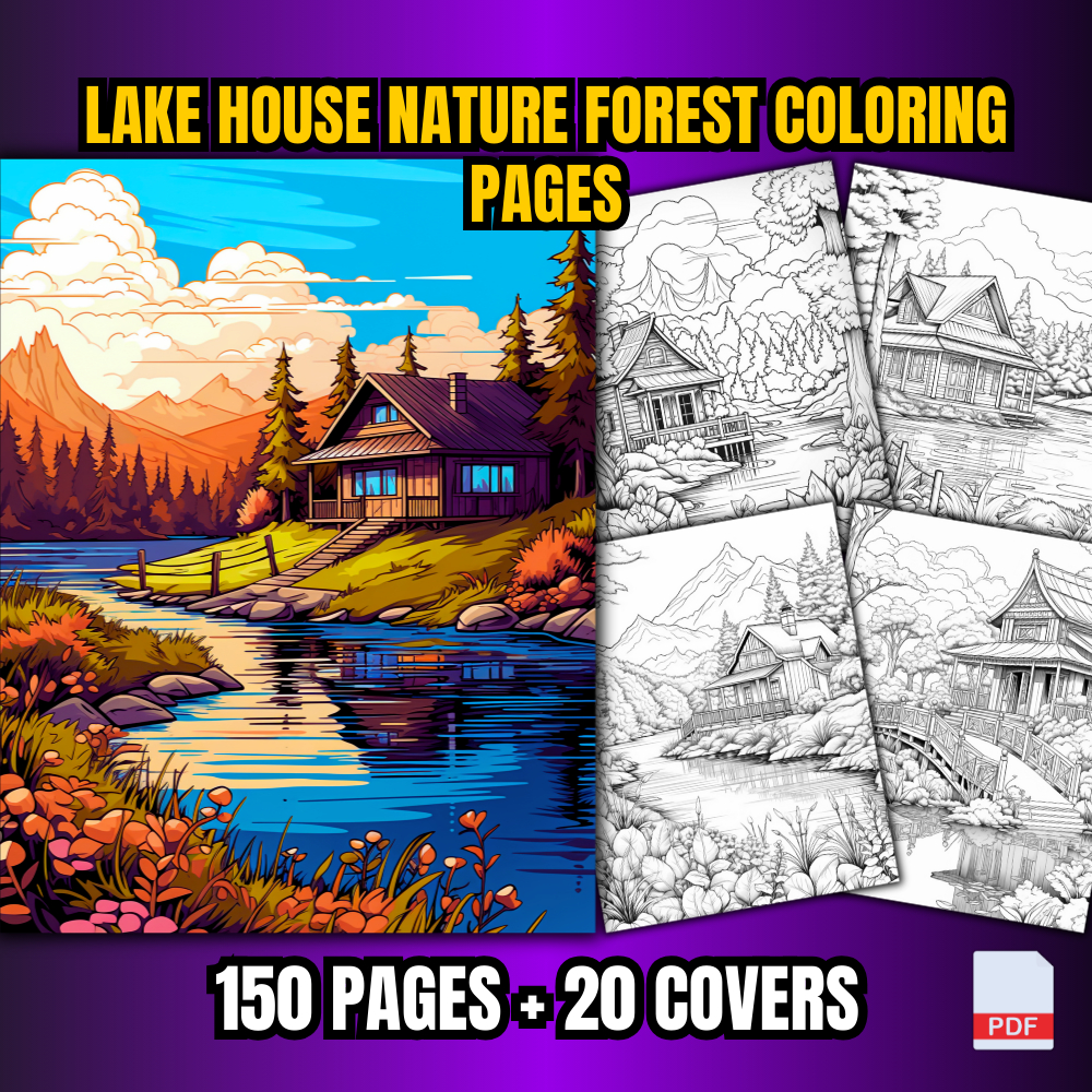 [PDF] 150 Lake House Nature Forest Coloring Pages For Adults | Shopee ...