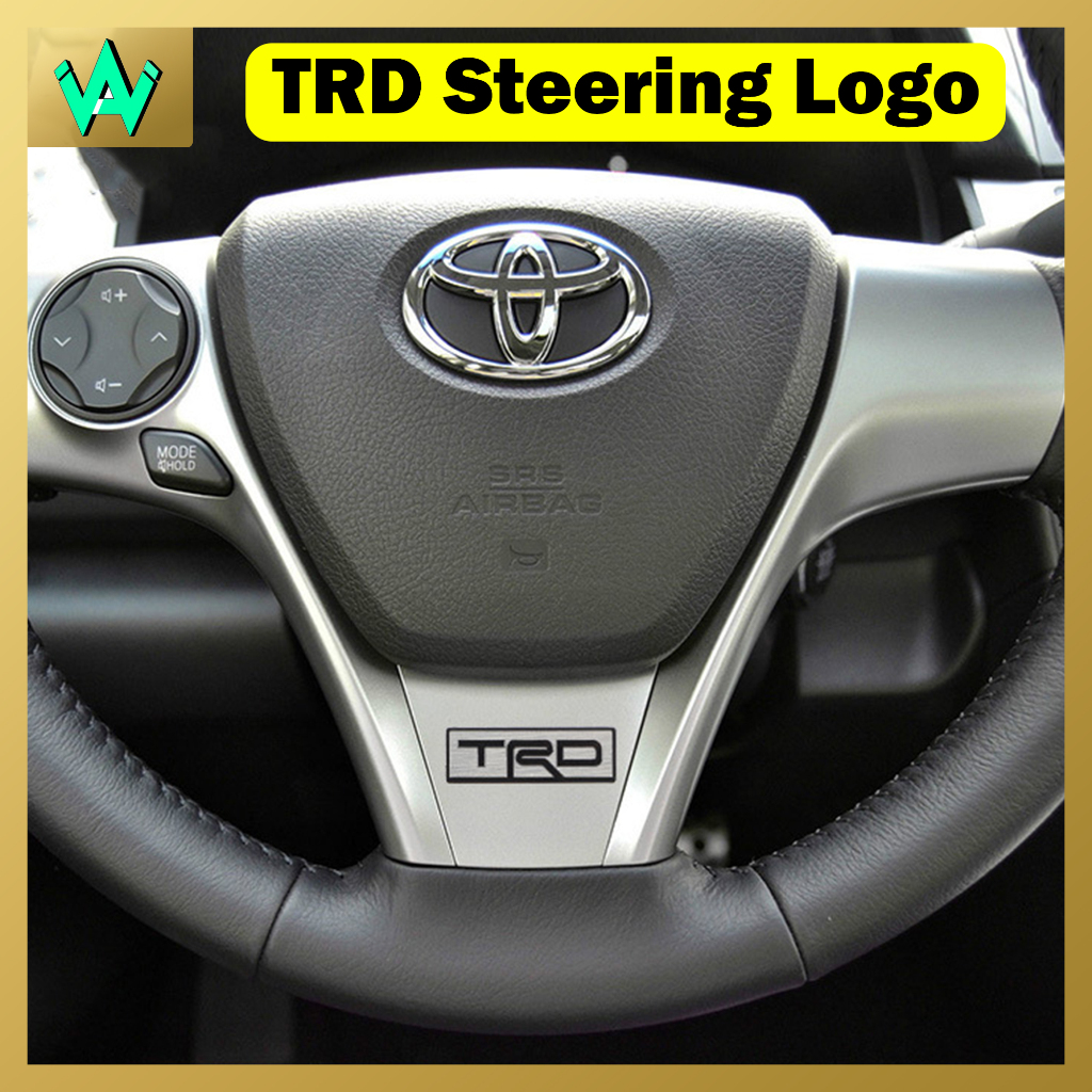 Toyota TRD Logo Badge Steering Sticker Car Interior Accesories Cover ...
