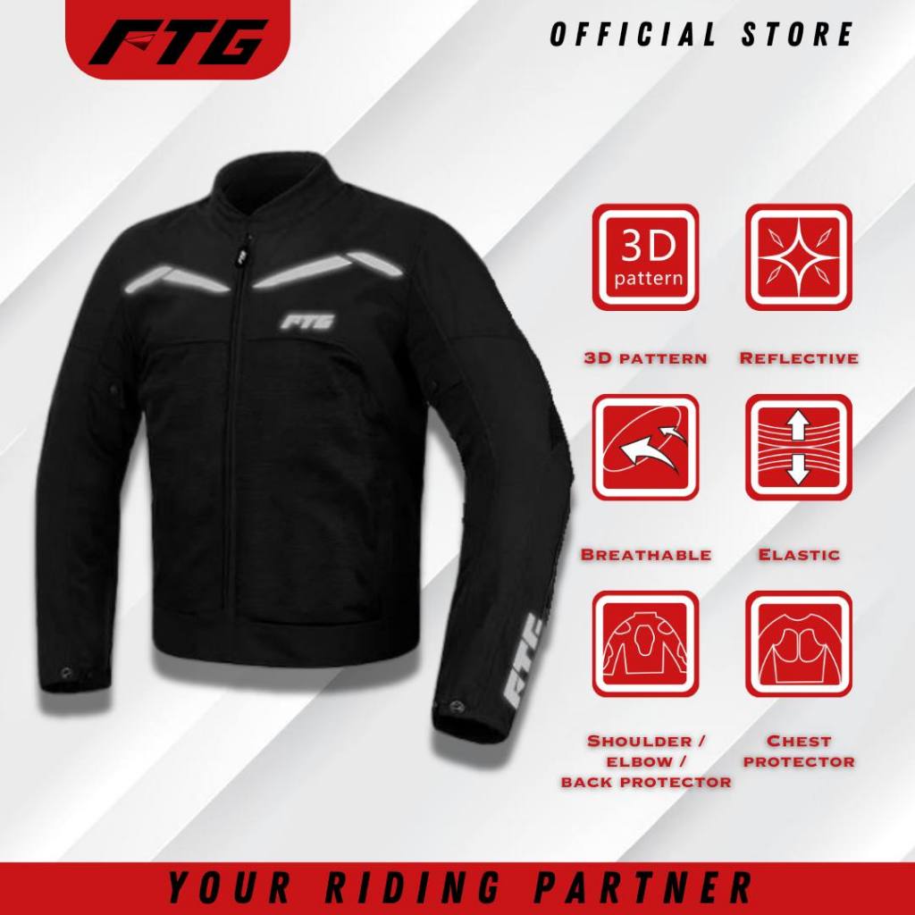 FJK-03 FTG RIDING JACKET PROTECTION COMPLETE PADDING FOR MOTORCYCLE ...