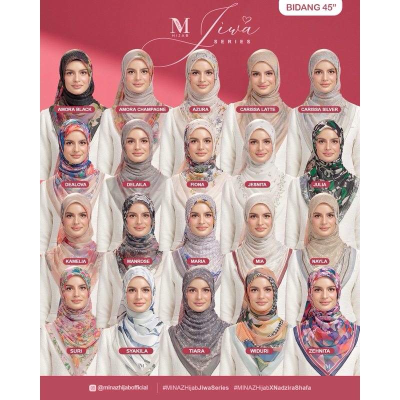 🎉🎉MINAZ HIJAB : JIWA PRINTED / JIWA / IRIS 🎉🎉 | Shopee Malaysia