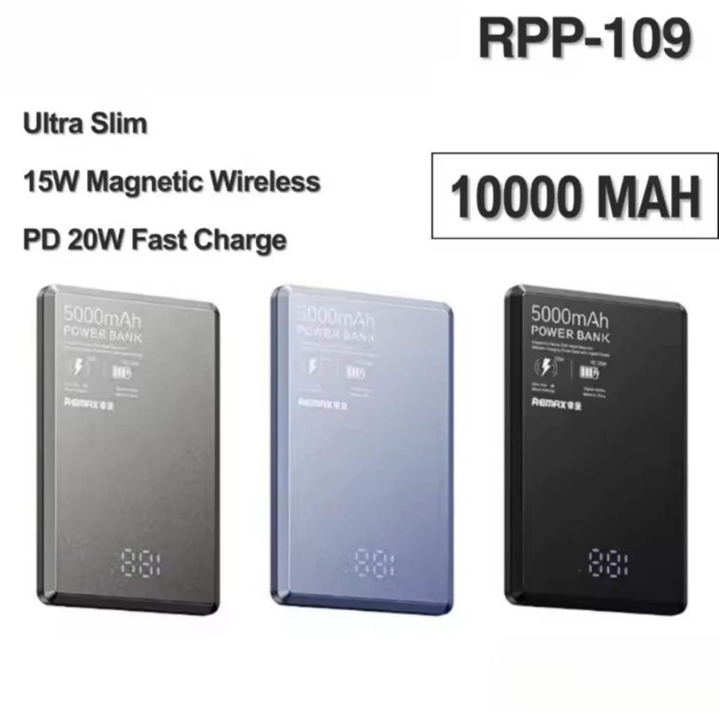 REMAX RPP-109 VOCARD SERIES 10000mAh WIRELESS 15W + PD20W POWER BANK ...