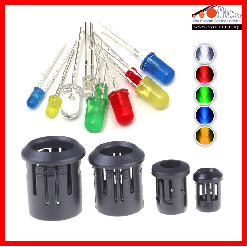 10PCS X 3MM 5MM 10MM LED Normal Bright and LED Bezel Holder | Shopee ...